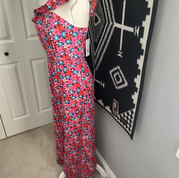 💐NWT Molly Bracken Brand Floral Print One Shoulder Jumpsuit, Small - Picture 5 of 13